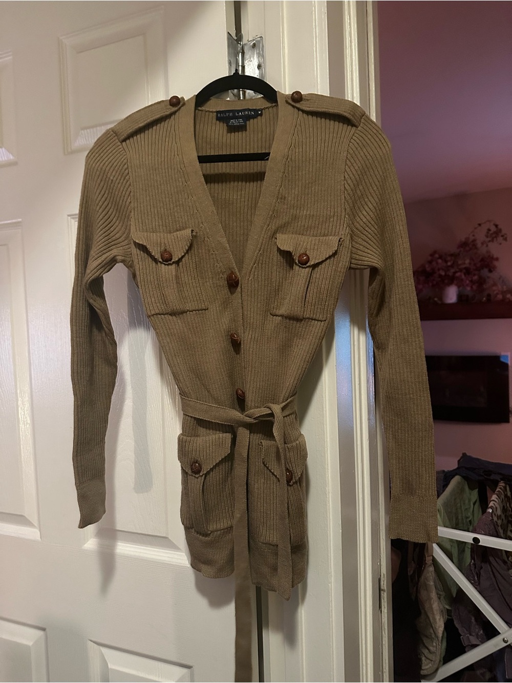 Ralph Lauren Blue Label Merino Safari Cardigan M